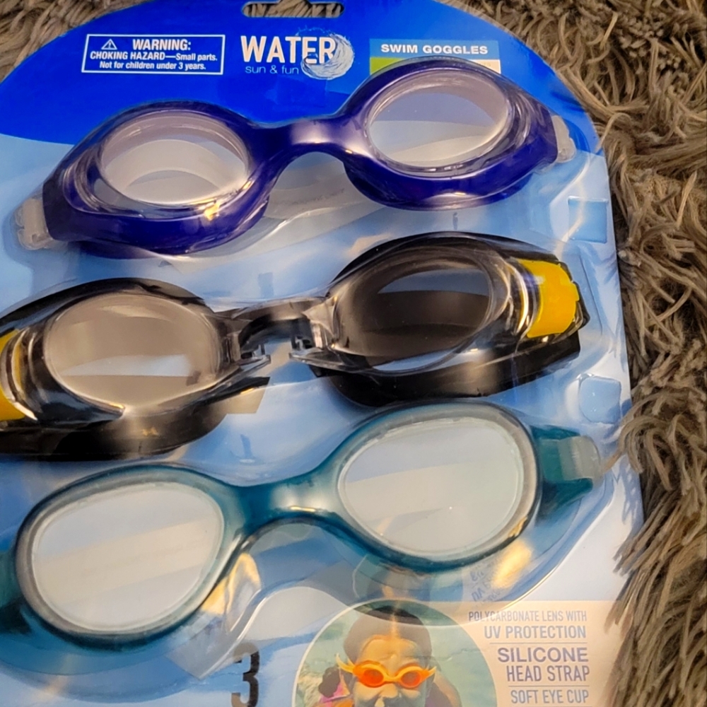 Water Sun & Fun Youth Swim Goggles, Ages 8+